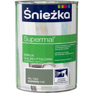 Śnieżka EMALIA OLEJNO-FTALOWA 0,8l Popielaty MAT RAL7023