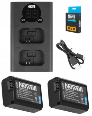 Zestaw Sony 2 Akumulatory+ładowarka Usb Lcd Np-fw50
