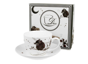 Filiżanka ze spodkiem 280 ml CHARMING OWLS
