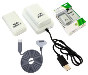 STACJA DOKUJĄCA DO KONSOLI XBOX360 Play&Carge + 2 akumulatory biała KX7B