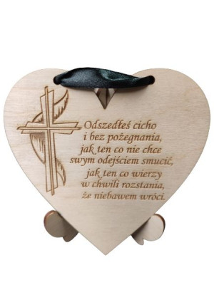 duża zawieszka serce na latarnie znicz wianek dowolny napis