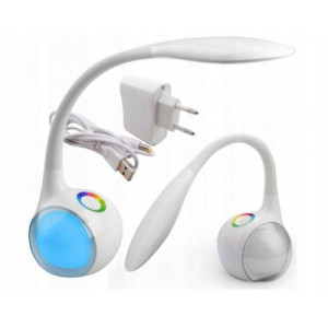 LAMPKA LED BIURKOWA lampa biurko 256 +ZASILACZ RGB
