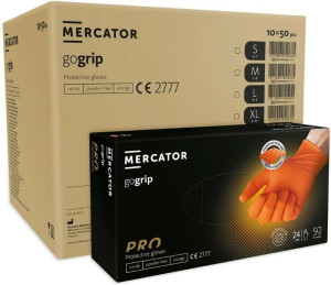 RĘKAWICE rękawiczki nitrylowe Mercator gogrip orange XXL karton 10 x 50 szt
