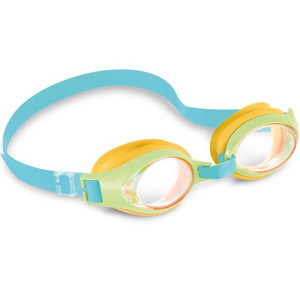 Okulary do pływania pływackie junior  Intex 55611 zielono- pomarańczowo- ni