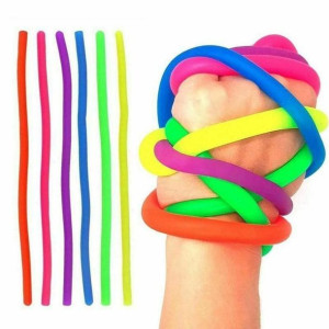 Zabawka antystresowa fidget makaron noodle stretch lina ciąg 5 szt mix