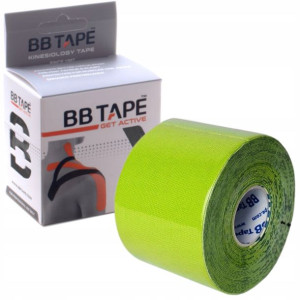 Tejpy Taśmy Kinesiotaping Bb Tape Limonkowe 5cmx5m