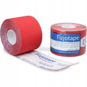 Czerwone Plastry Fizjotape Kinesiotaping 5cmx5m