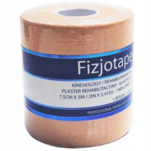 Tejpy Kinesiotaping Fizjotape 7,5 cm x 5 m beżowe