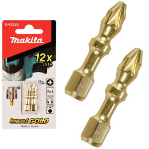 2 bity udarowe Pz2 30mm IMPACT GOLD Makita B-42226