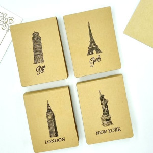 Notes mini notesik Paris London New York Pisa 160 kartek