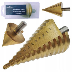 Wiertło Stożkowe Stopniowe Tytan Hss 4-52mm