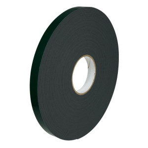 Taśma Dwustronna Pianka PE Czarna, Grubość 1.5mm, Klej Akryl 25MM 50MB