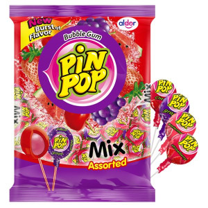 Lizak Pin Pop T Mix Assorted 48x17g