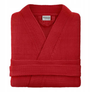Damski Szlafrok Bawełna Kimono Wafel Gofer Cze S/m