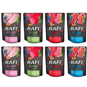 Pakiet Rafi Mokra Karma Dla Psa Mix Smaków 8 x 300 g