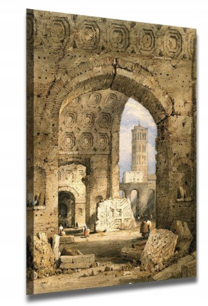 Obraz Płótno 1850 Świątynia Pokoju Forum Romanum