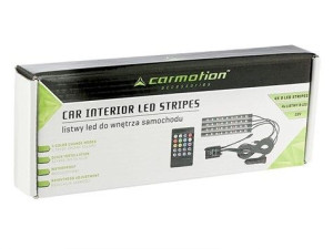 Listwy 9 LED 12V do oświetlenia wnętrza samochodu, 4 szt.