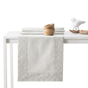 DecoKing Bieżnik bawełniany MAYA mankiet 40X250 j. beżowy
