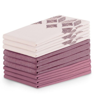 AmeliaHome Komplet ścierek kuchennych 9 sztuk LETTY 50X70 fiolet