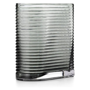 AmeliaHome Wazon dekoracyjny szklany CRAY 8X17,5 czarny
