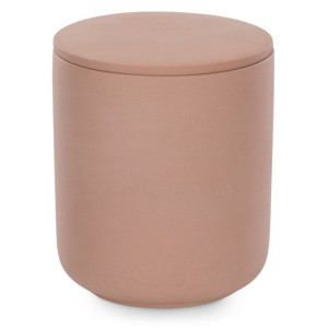 AmeliaHome Świecznik ceramiczny z pokrywką BRUMBY 8,5X9,4 pudrowy róż