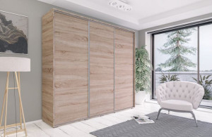 Szafa przesuwna 3 Drzwiowa Sanoma z szufladami 250 cm
