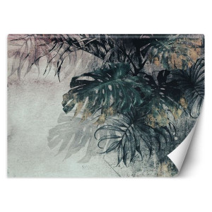 FOTOTAPETA 3D Liście Monstera Palmy Beton 400x280