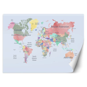 FOTOTAPETA TAPETA DLA DZIECI Mapa Świata 200x140