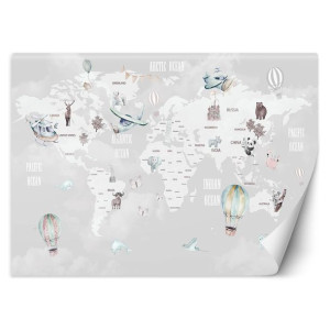 FOTOTAPETA DLA DZIECI 3D Mapa Świata 350x245