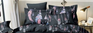 Komplet pościeli 200x160 3cz łapacz snów 3D piórka