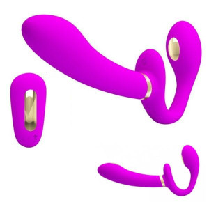 Strap ON mocowany w pochwie Wibrator z PILOTEM
