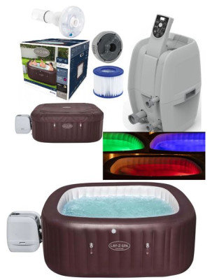 EKSKLUZYWNE JACUZZI OGRODOWE SPA dmuchane Bestway Malediwy dla 7 osób LED