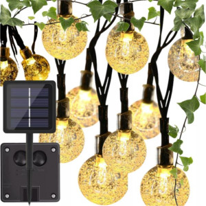 Girlanda Solarna Ogrodowa Lampki Led 50 Żarówek 700 Cm