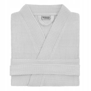 Damski Szlafrok Bawełna Kimono Wafel Gofer Sza Xs