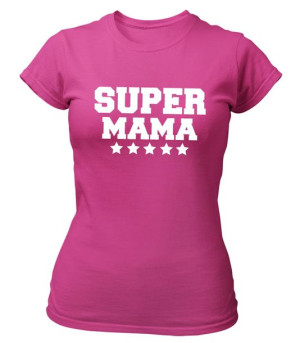 Koszulka z napisem SUPER MAMA na prezent