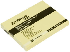 Karteczki DONAU 101x76mm (1x100) eco żółte