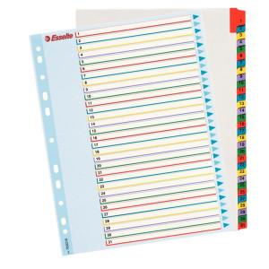 Przekładki ESSELTE 1-31 kartonowe Mylar maxi