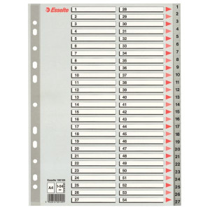 Przekładki ESSELTE 1-54 PP szare