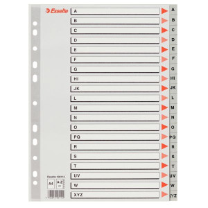 Przekładki ESSELTE A-Z PP szare