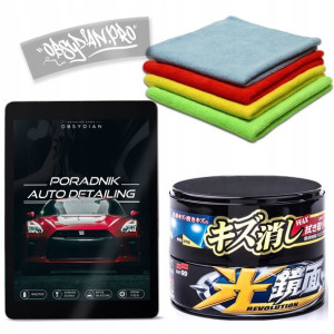 Soft99 Scratch Clear Wax Dark & Black + GRATIS