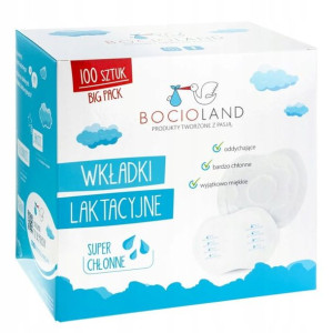 Bocioland wkładki laktacyjne jednorazowe 100 szt