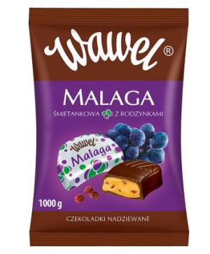 Cukierki WAWEL Malaga śmietankowe z rodzynkami 1kg