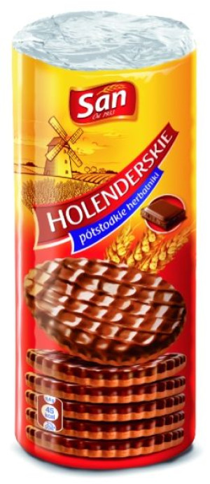 Herbatniki SAN Holenderskie w czekoladzie 188g