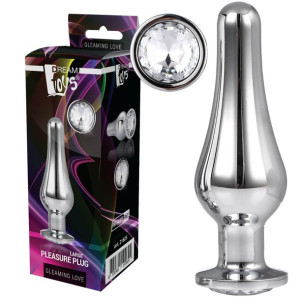 Dream Toys GLEAMING LOVE SILVER PLEASURE PLUG L Korek analny z diamencikiem