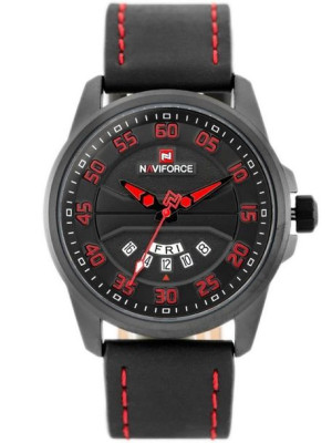 ZEGAREK MĘSKI NAVIFORCE - NF9124 (zn055e) + BOX - black/red