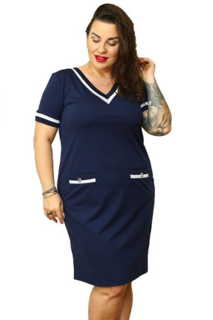 Sukienka RAMONA dzianinowa granat 44