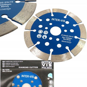 Tarcza Cięcia Betonu Diamentowa 125mm 22,2 Segment