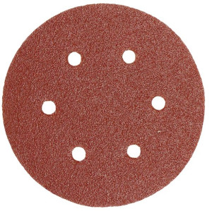 10x Krążki Ścierne Papier Otworami Rzep 150mm P120