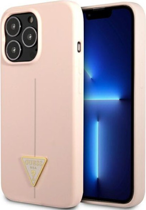 Etui Guess GUHCP13LSLTGP Apple iPhone 13 Pro różowy/pink hardcase Silicone