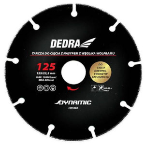 Dedra Tarcza Do Cięcia Drewna , Tworzyw Sztucznych 125mm/22,2mm Hr1002